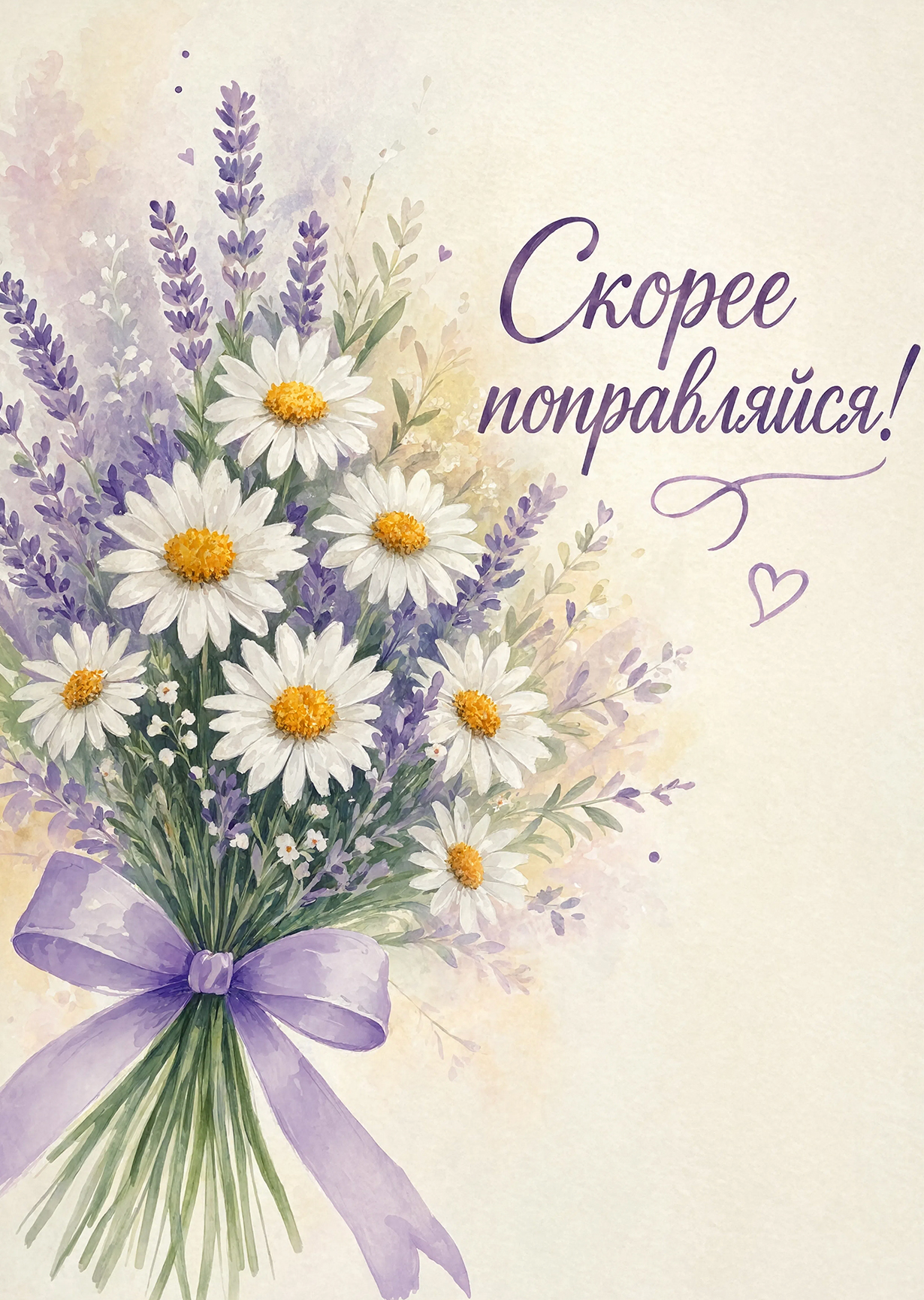 Открытка с пожеланием выздоравливай #15