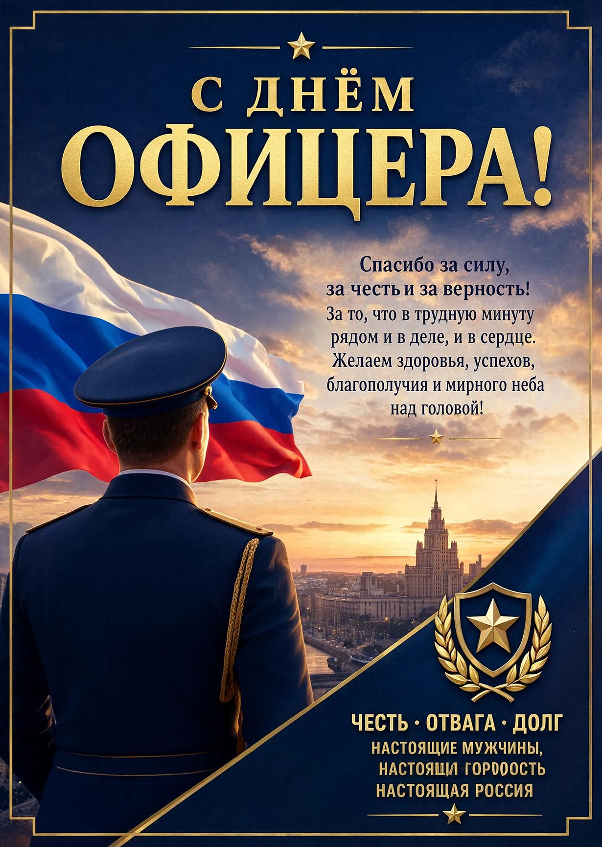 Открытка с Днем Офицера #1