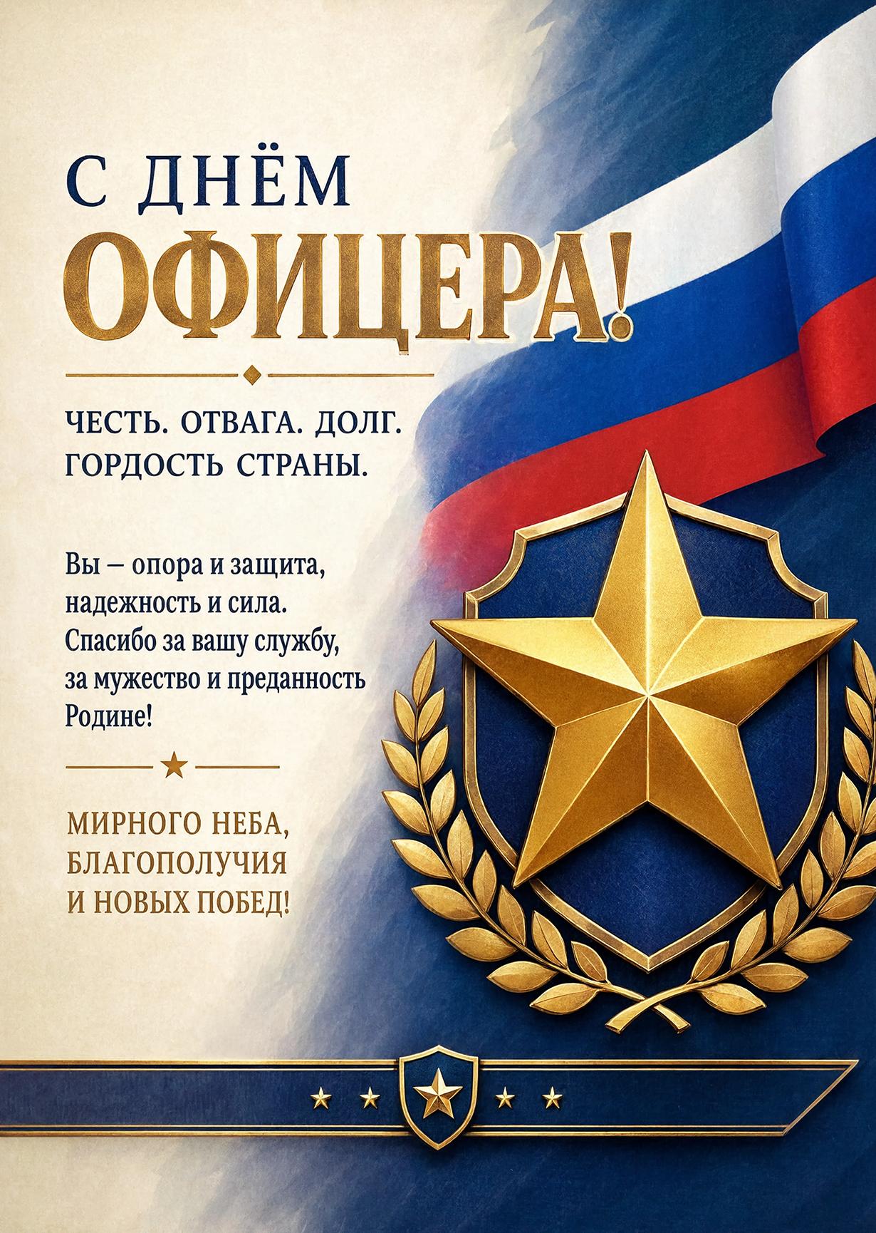 Открытка с Днем Офицера #17