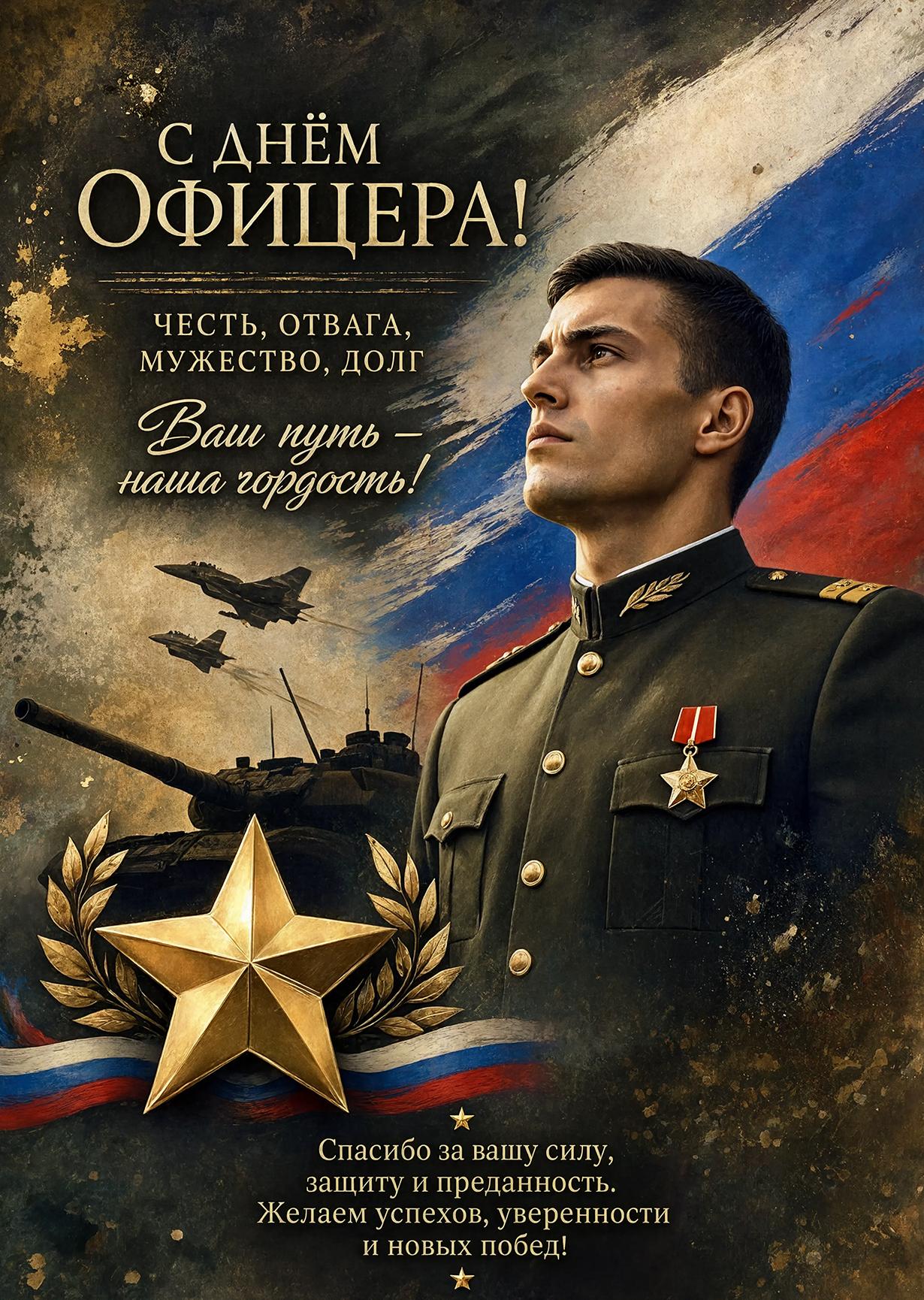 Открытка с Днем Офицера #15