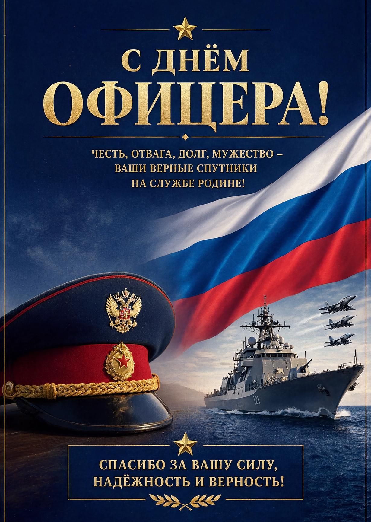 Открытка с Днем Офицера #2