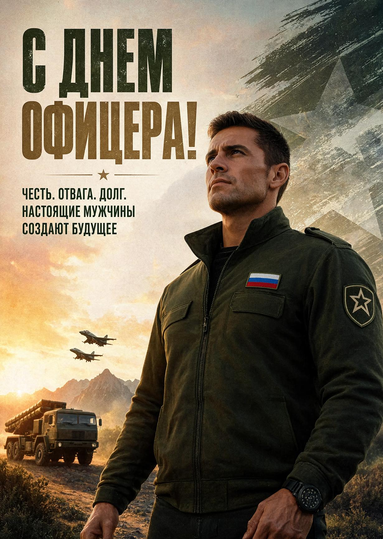 Открытка с Днем Офицера #14