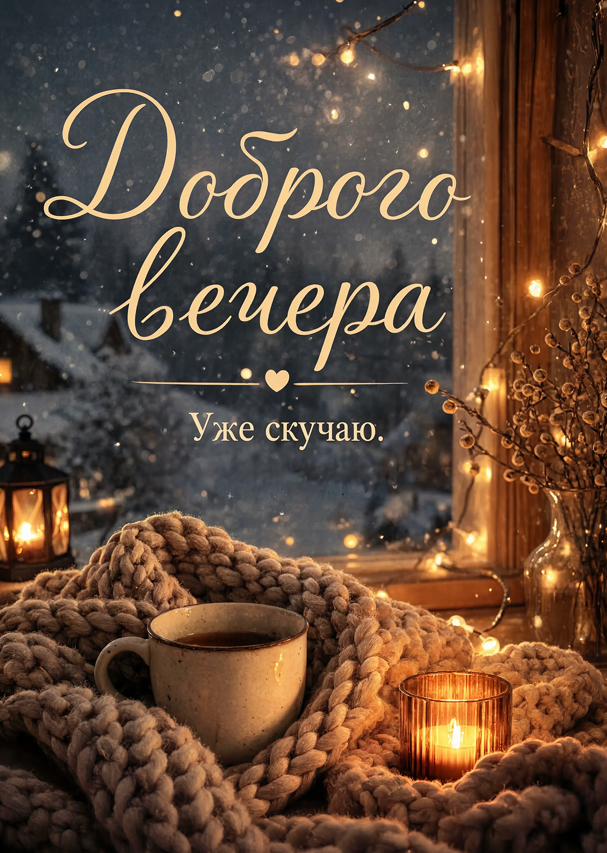 Открытка "Доброго вечера" #5
