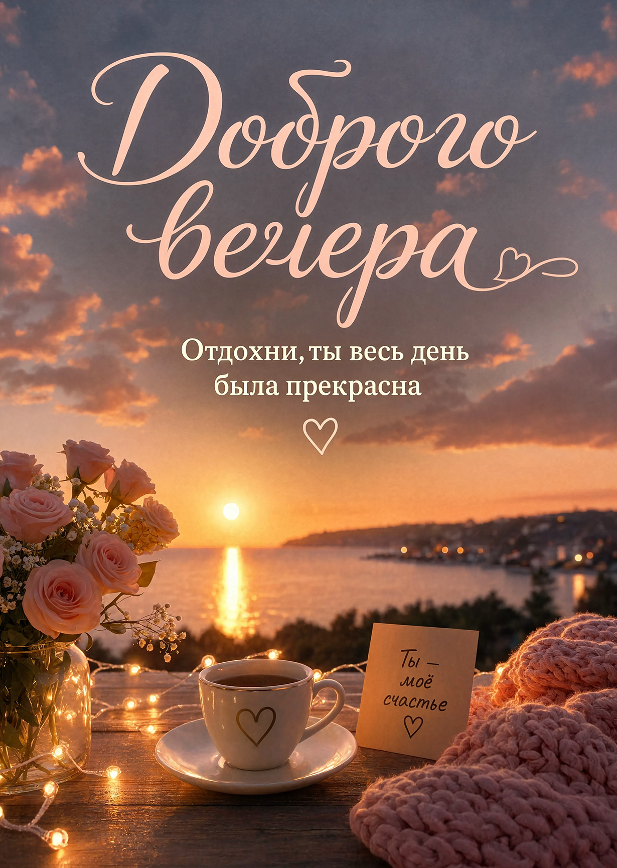 Открытка "Доброго вечера" #6