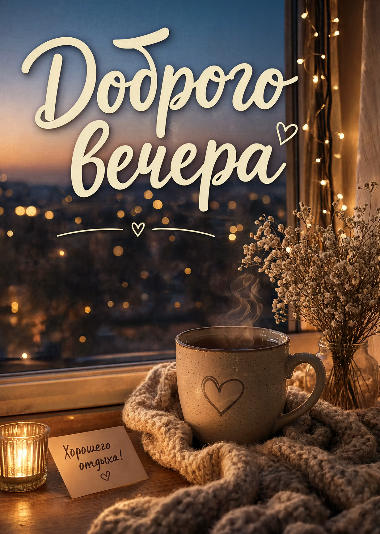 Открытка "Доброго вечера" #4