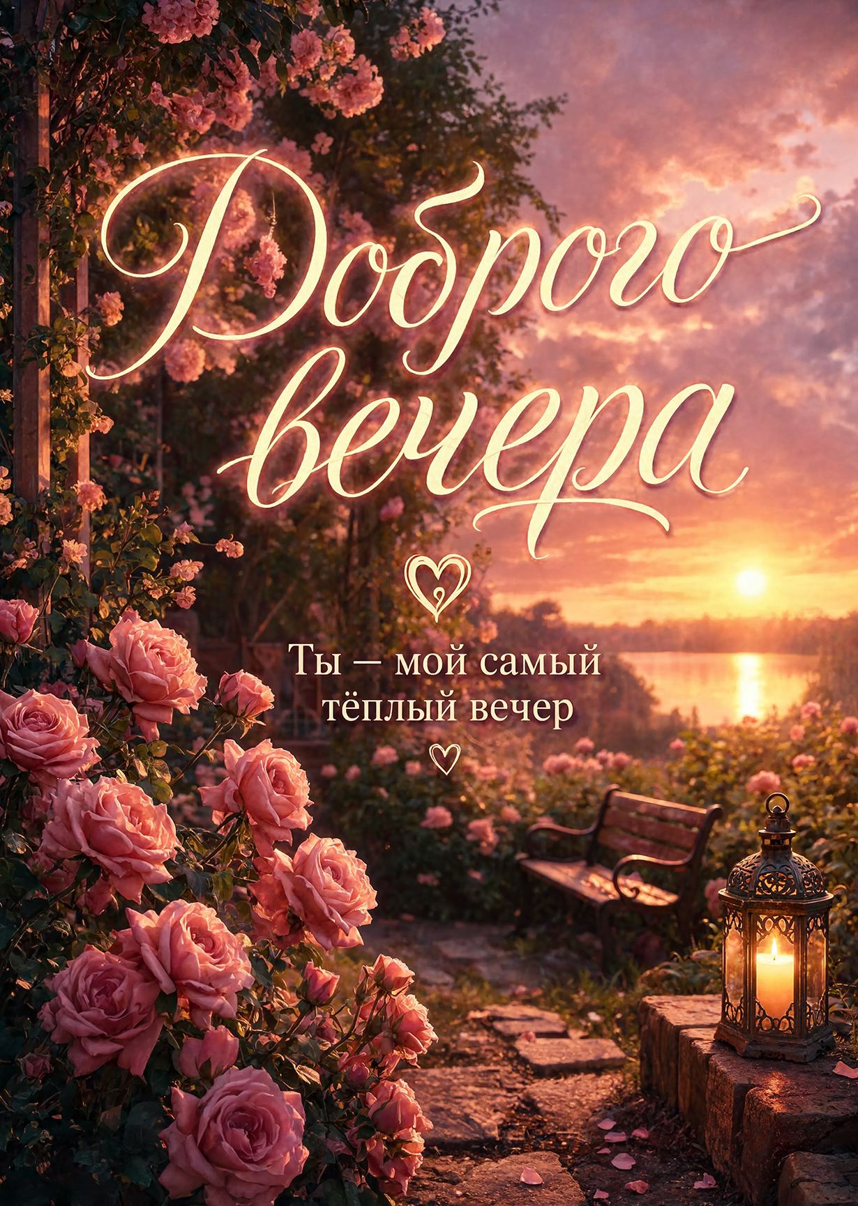 Открытка "Доброго вечера" #13