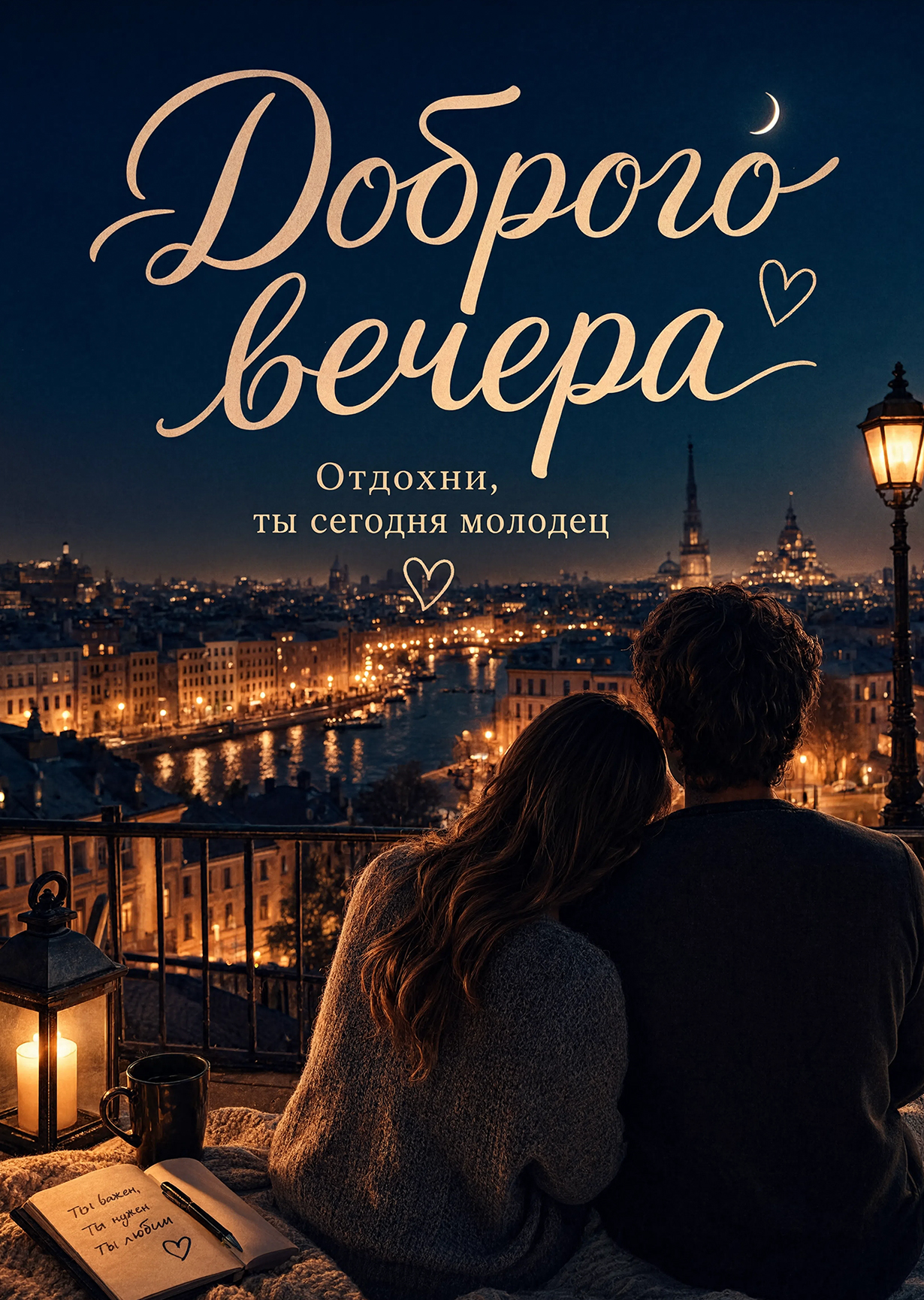 Открытка "Доброго вечера" #15