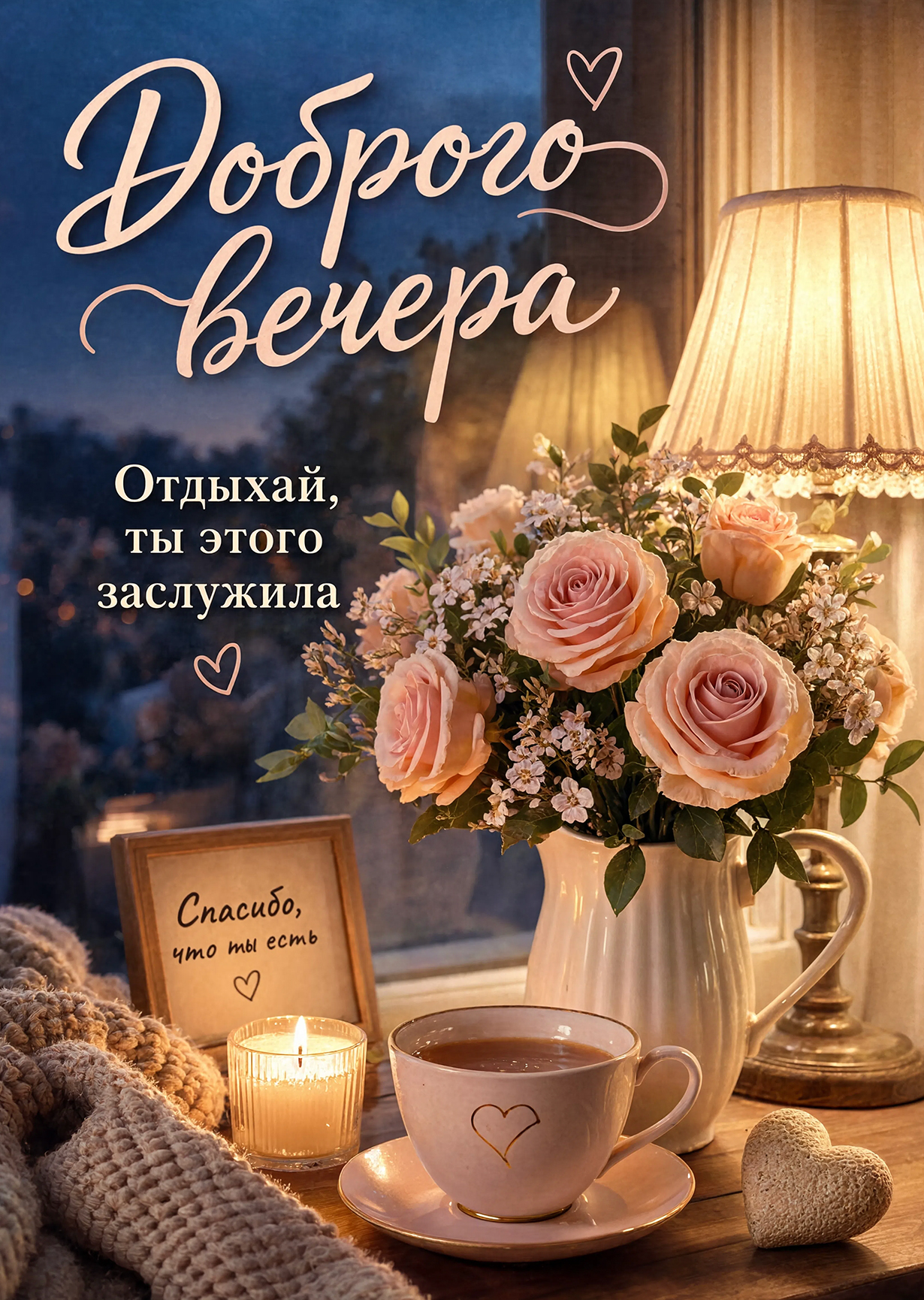 Открытка "Доброго вечера" #14