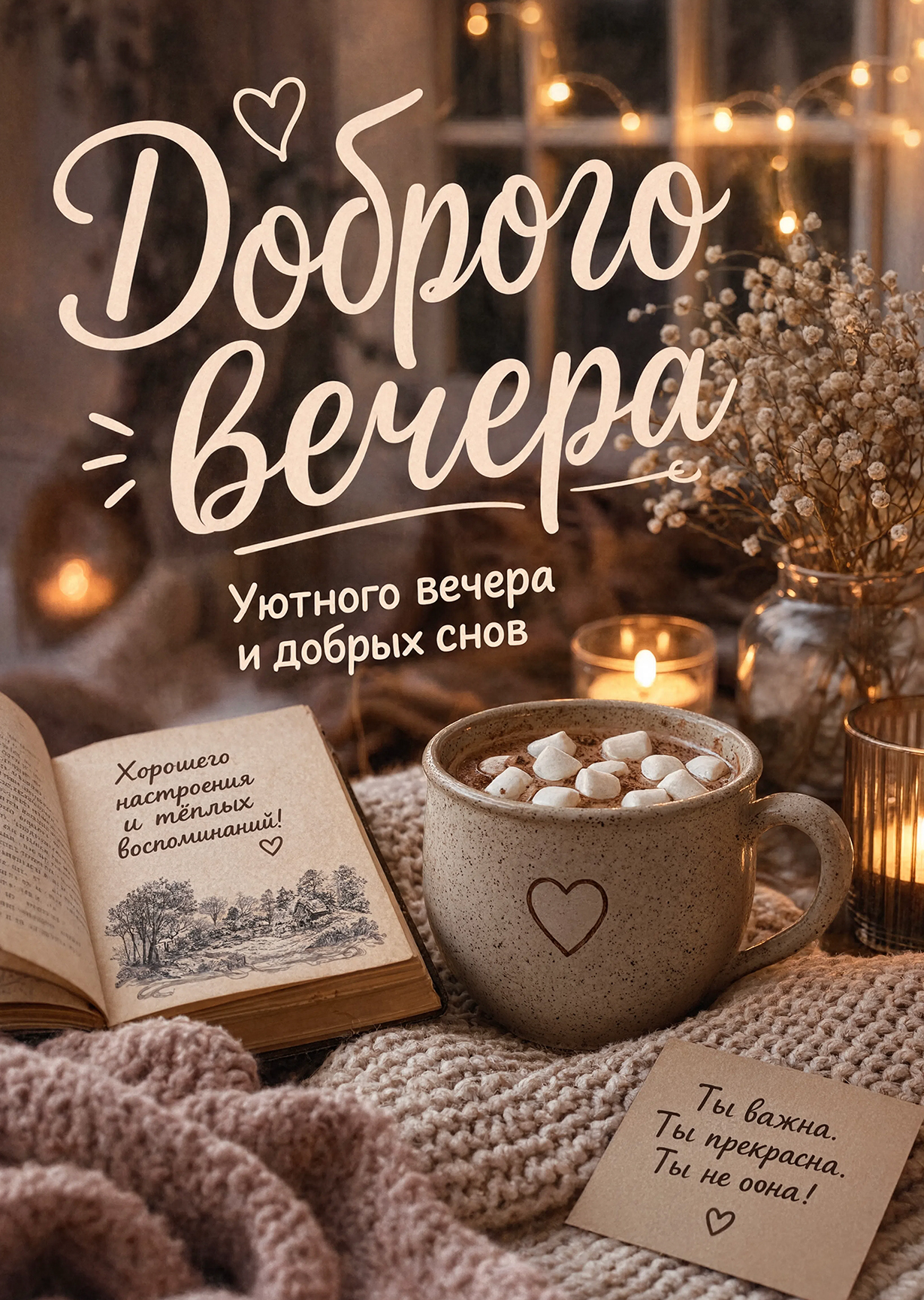 Открытка "Доброго вечера" #12