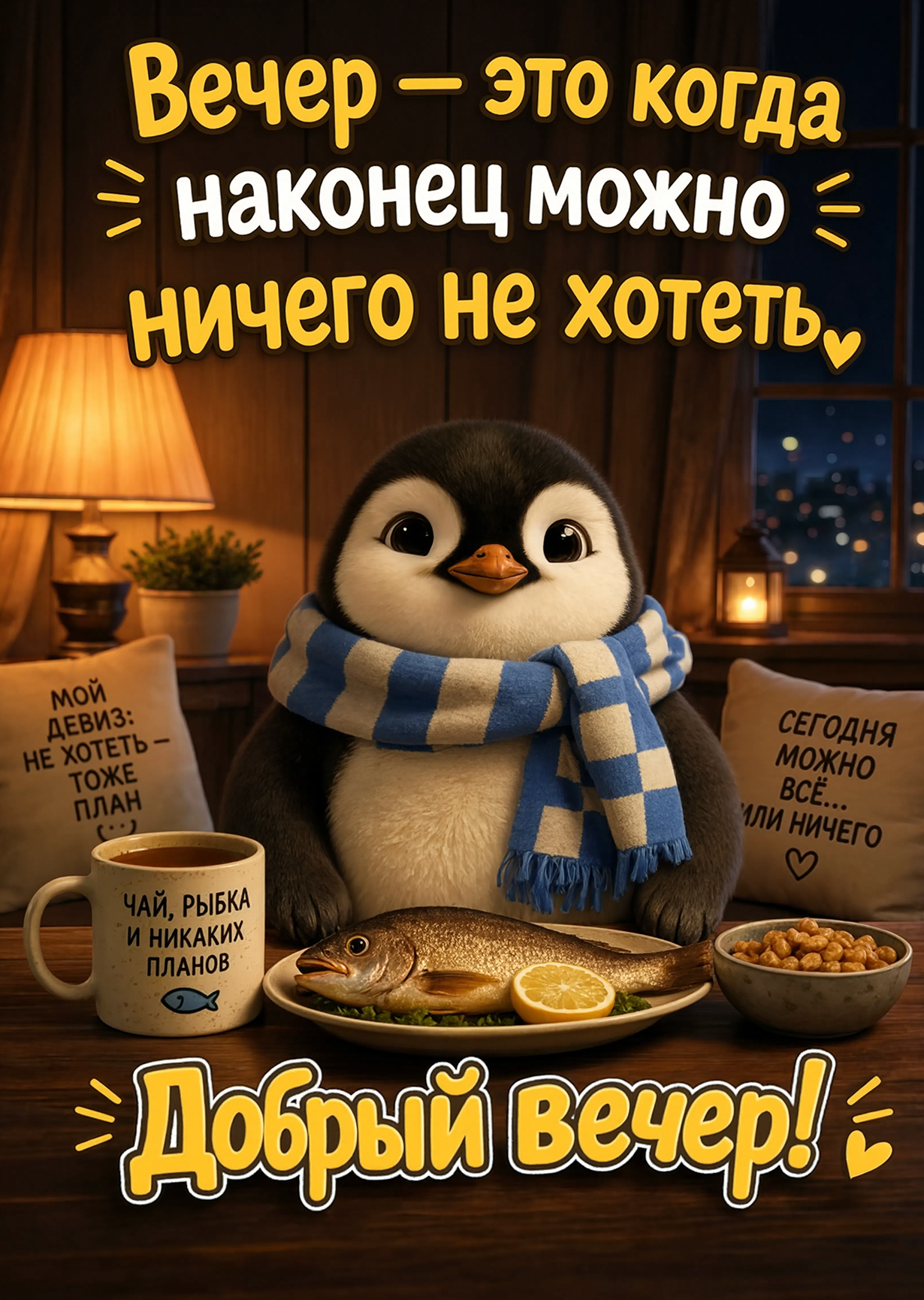 Открытка "Доброго вечера" #9