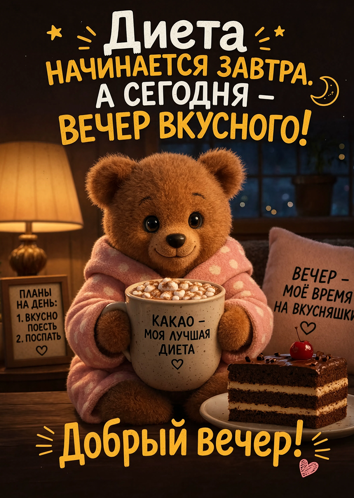 Открытка "Доброго вечера" #10