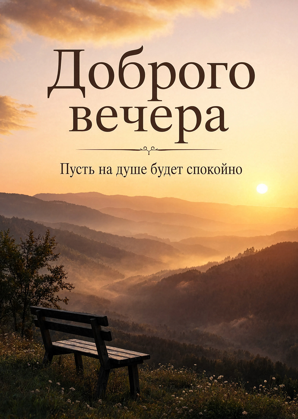Открытка "Доброго вечера" #16
