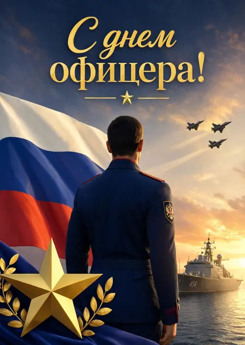 Открытка с Днем Офицера #11