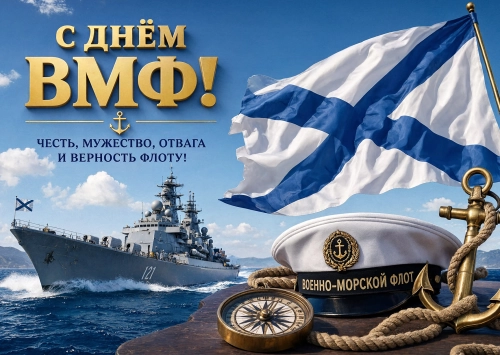 Открытка с днём ВМФ #11