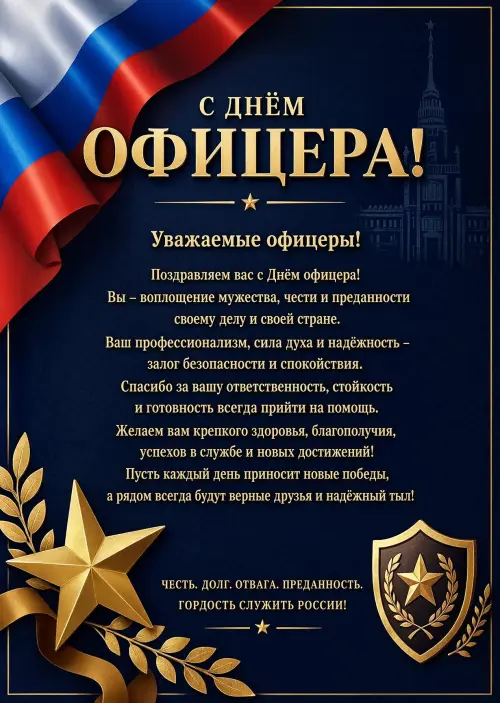 Открытка с Днем Офицера #8