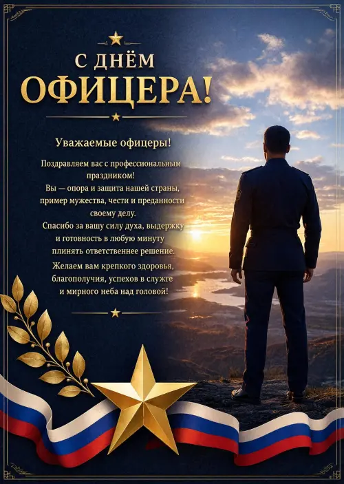Открытка с Днем Офицера #7