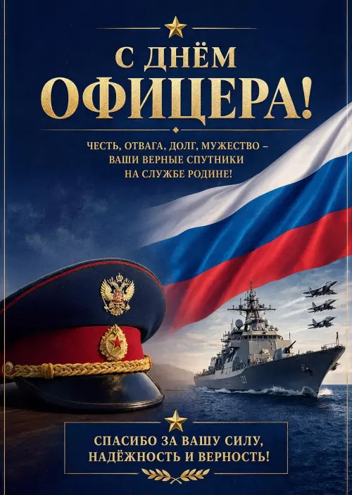 Открытка с Днем Офицера #2