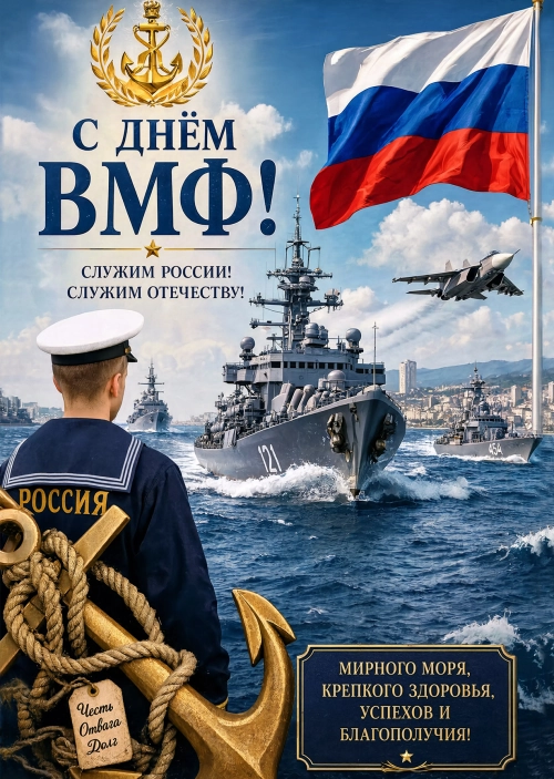 Открытка с днём ВМФ #7