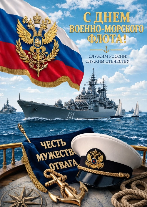 Открытка с днём ВМФ #6