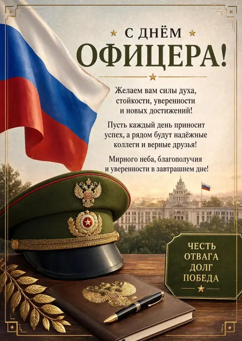 Открытка с Днем Офицера #4