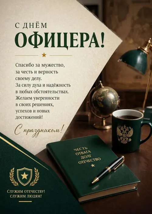 Открытка с Днем Офицера #6