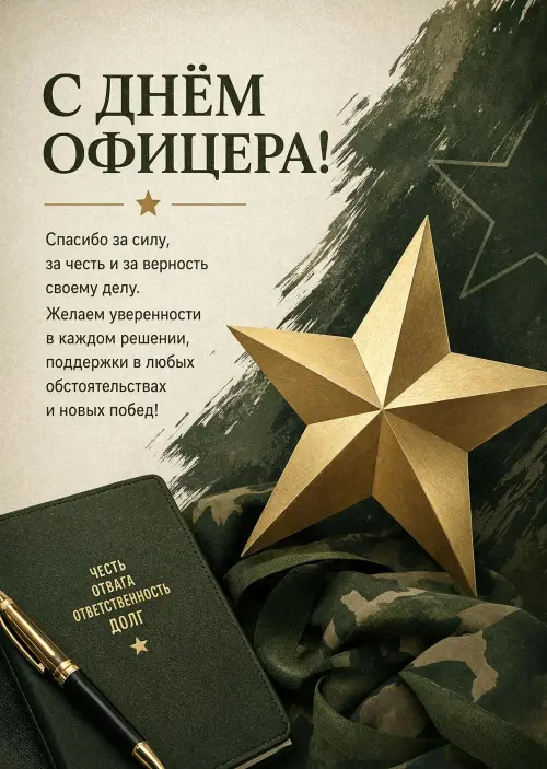 Открытка с Днем Офицера #5