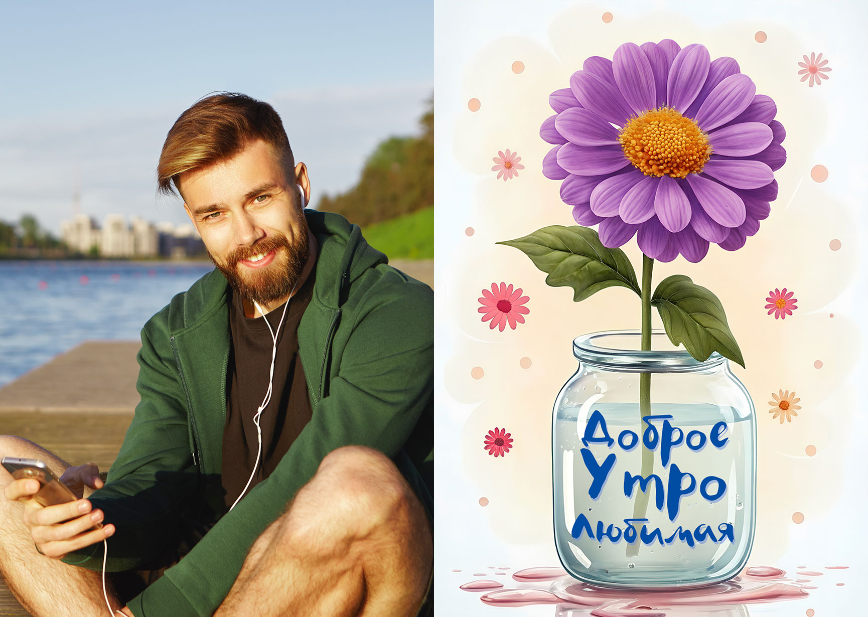 Открытка "С добрым утром #3f"